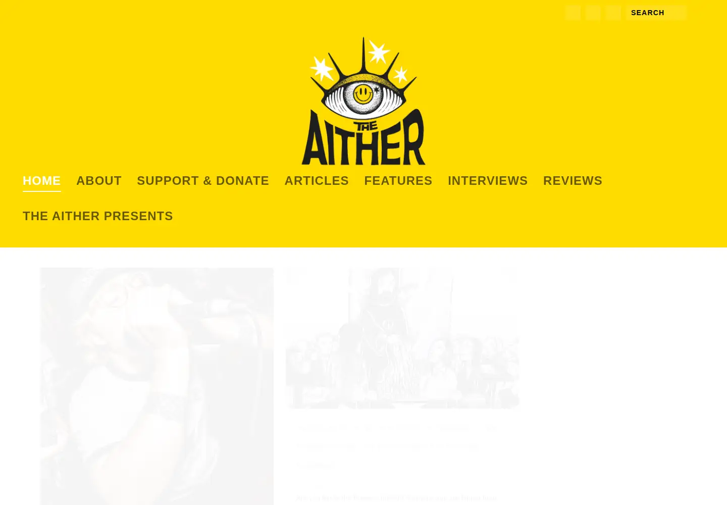 Captured homepage of theaither.com in the current scan