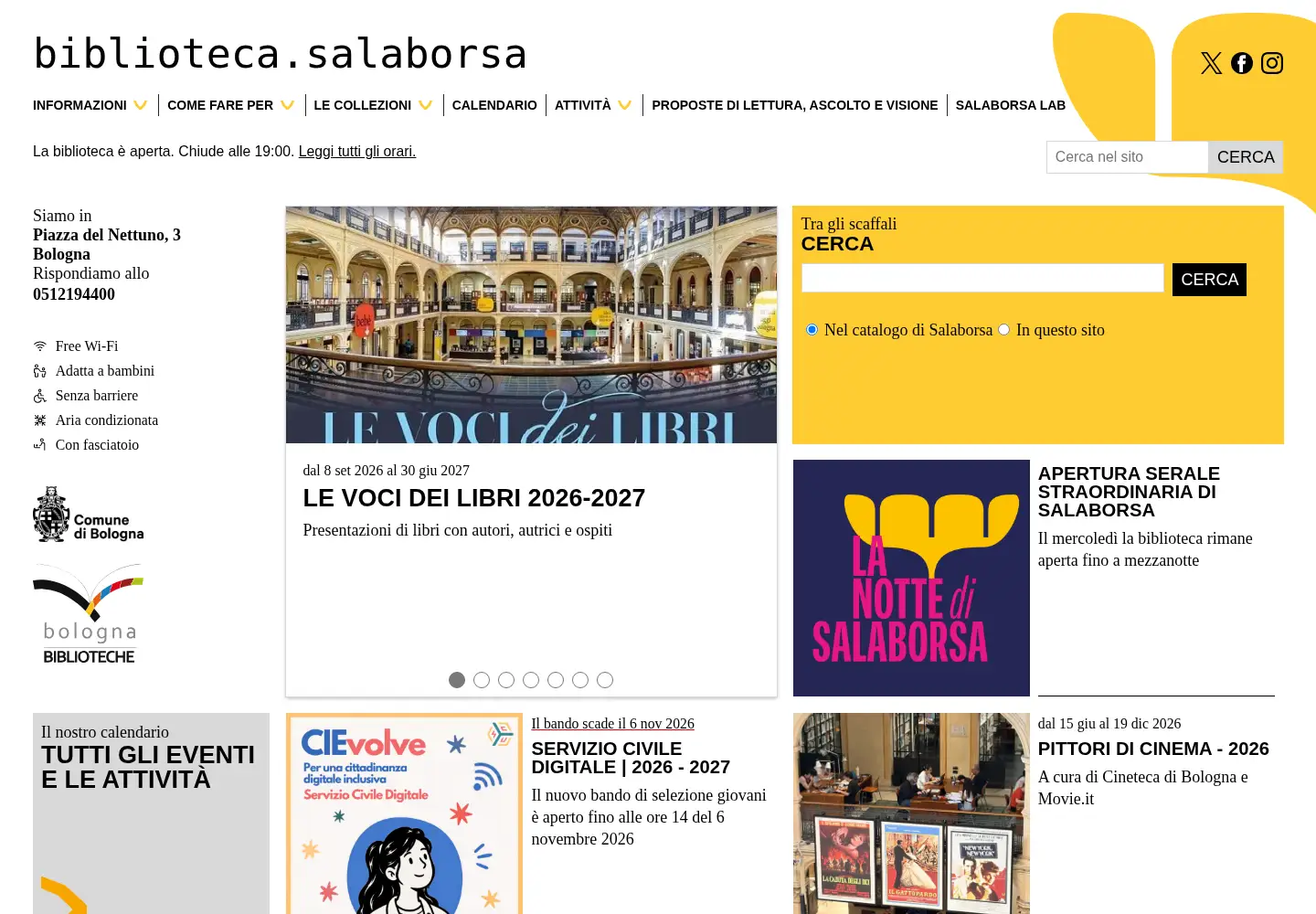Screenshot of bibliotecasalaborsa.it