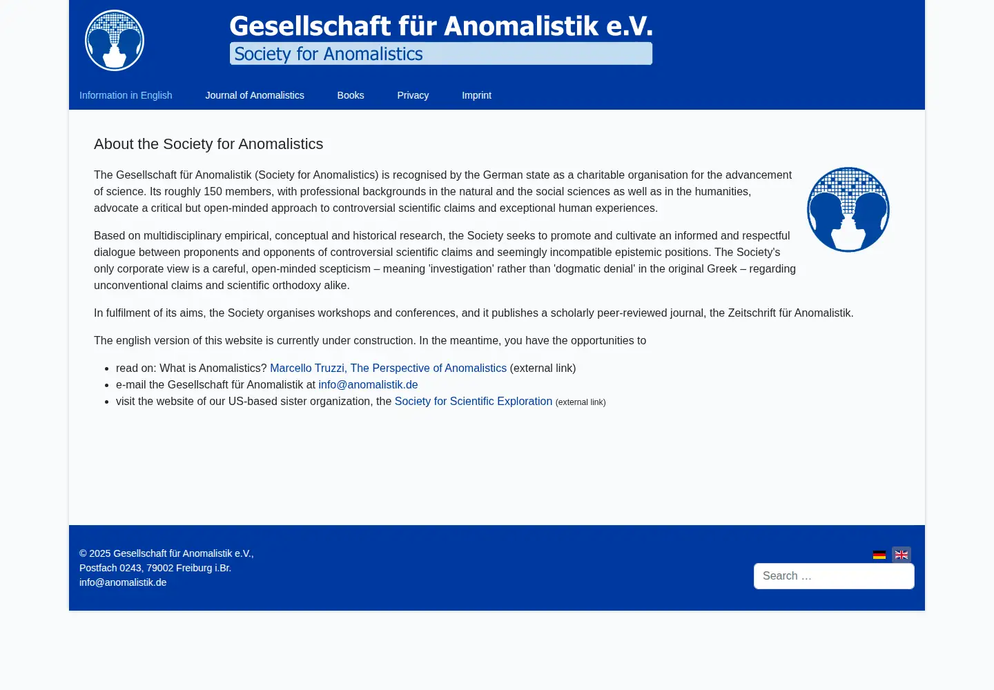 Screenshot of anomalistik.de