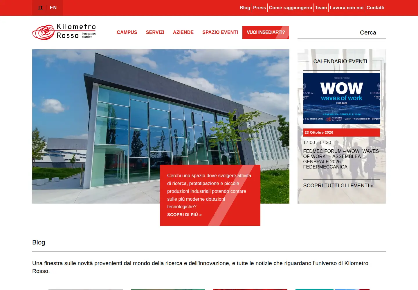 Screenshot of kilometrorosso.com