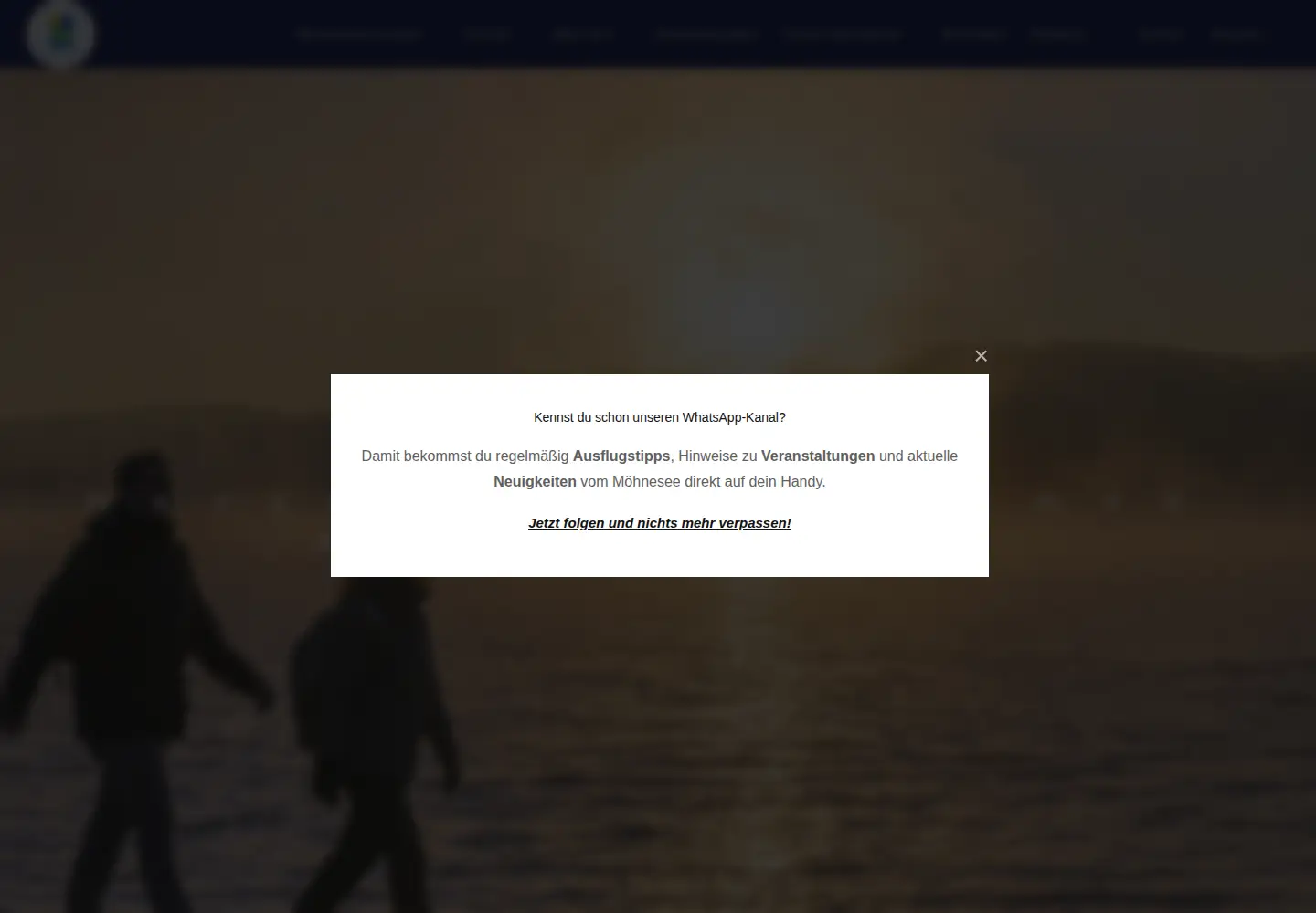 Screenshot of moehnesee.de