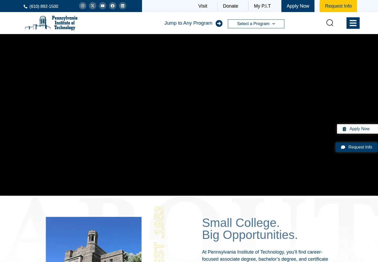 Screenshot of pit.edu