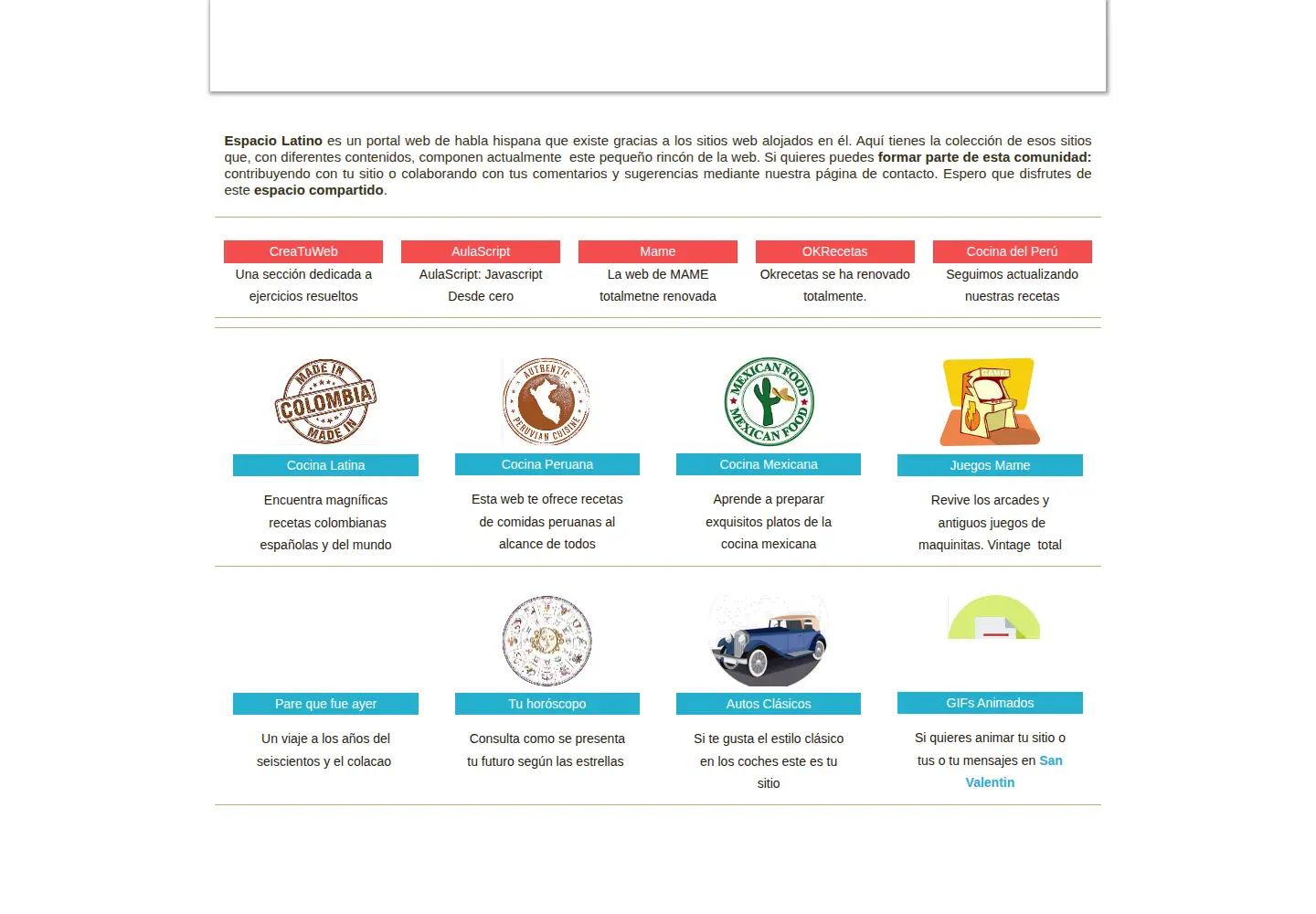 Screenshot of espaciolatino.com