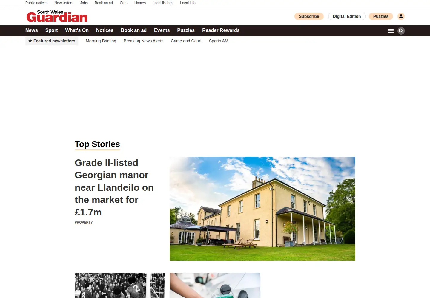 Screenshot of southwalesguardian.co.uk