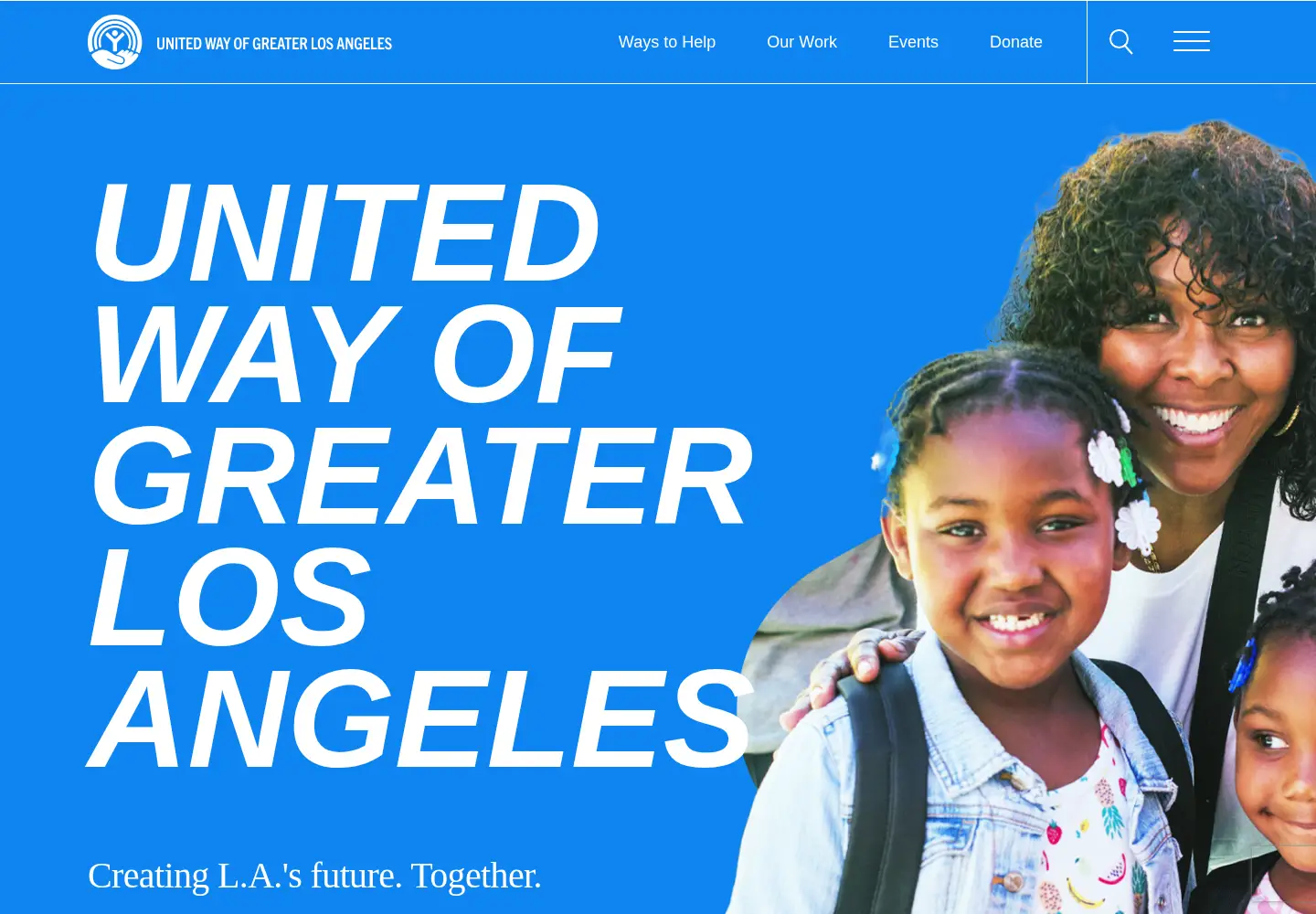 Captured homepage of unitedwayla.org in the current scan
