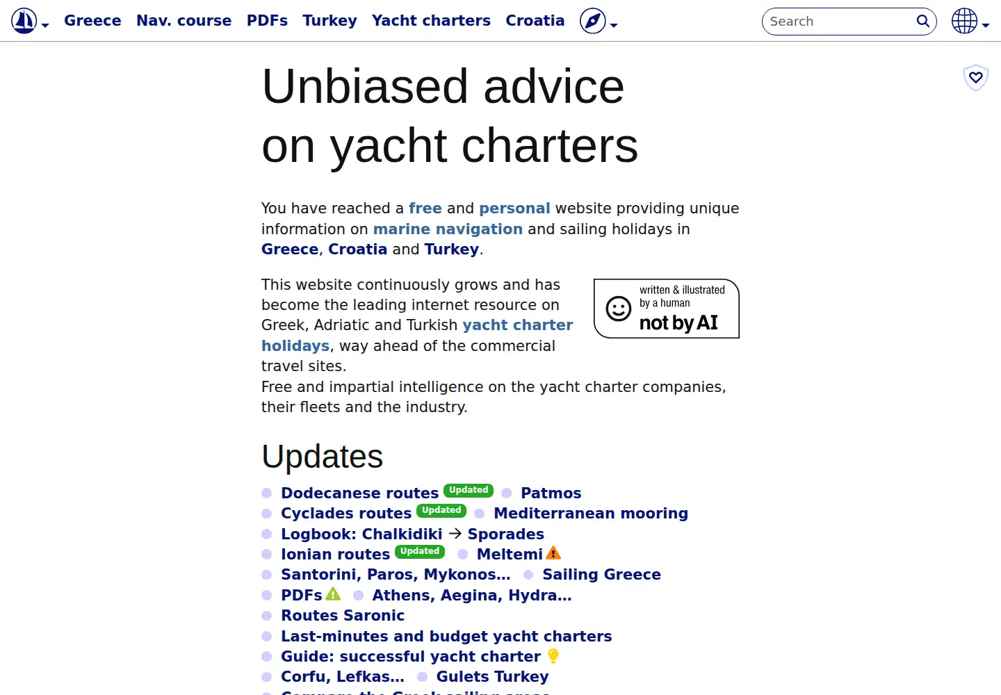 Captured homepage of sailingissues.com in the current scan