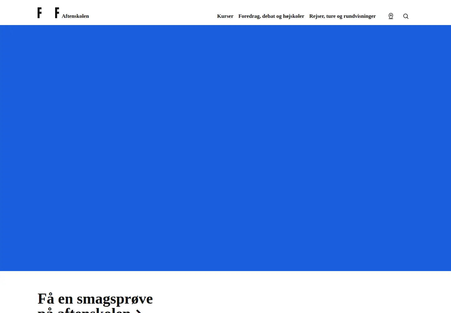Captured homepage of fof.dk in the current scan