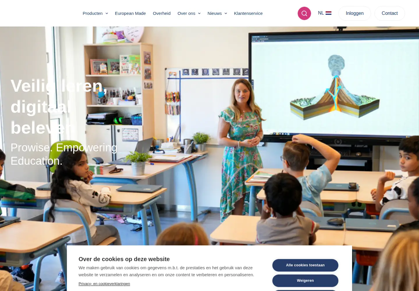 Screenshot of prowise.com