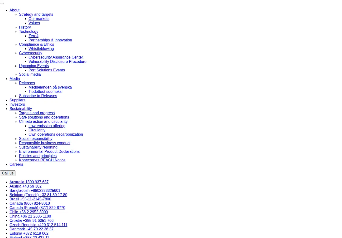 Screenshot of konecranes.com