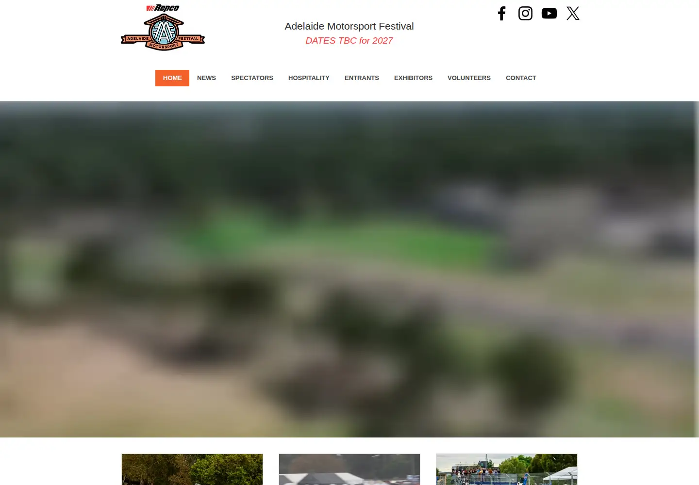 Captured homepage of adelaidemotorsportfestival.com.au in the current scan