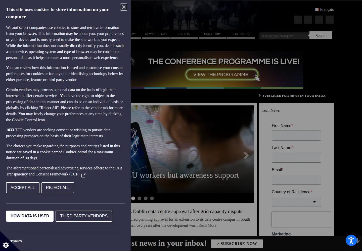 Screenshot of techerati.com
