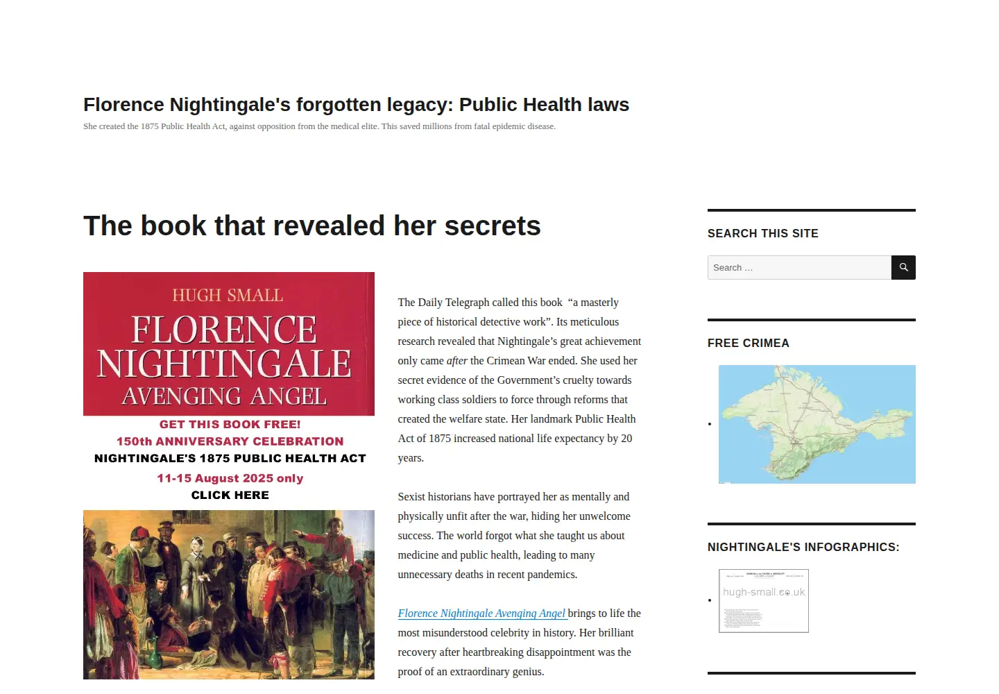 Screenshot of florence-nightingale-avenging-angel.co.uk