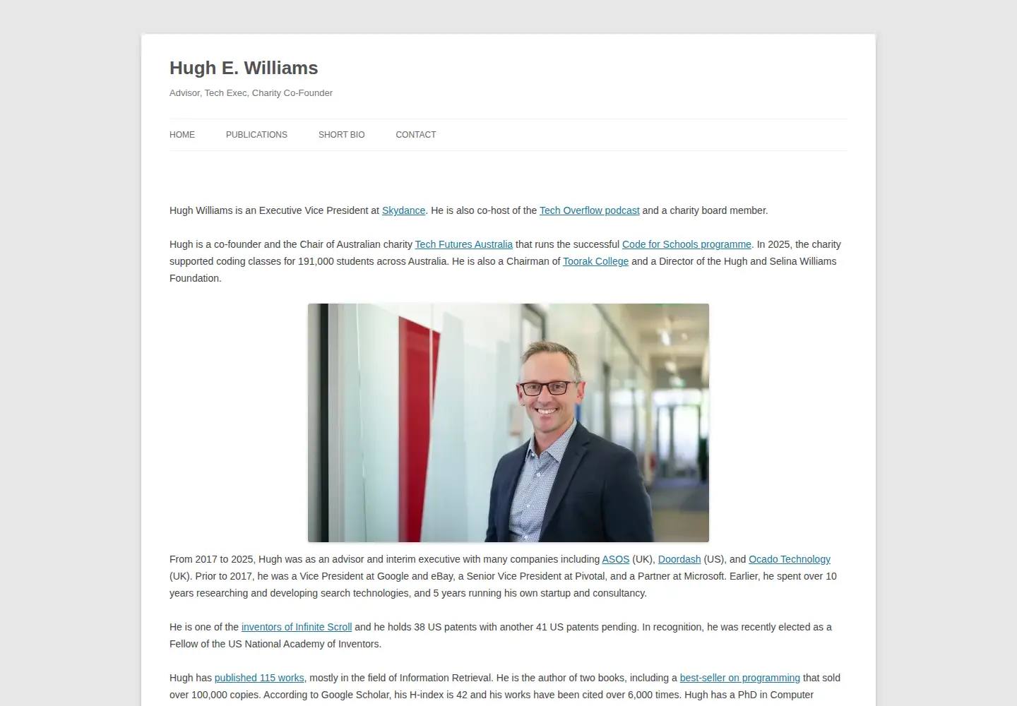 Screenshot of hughewilliams.com