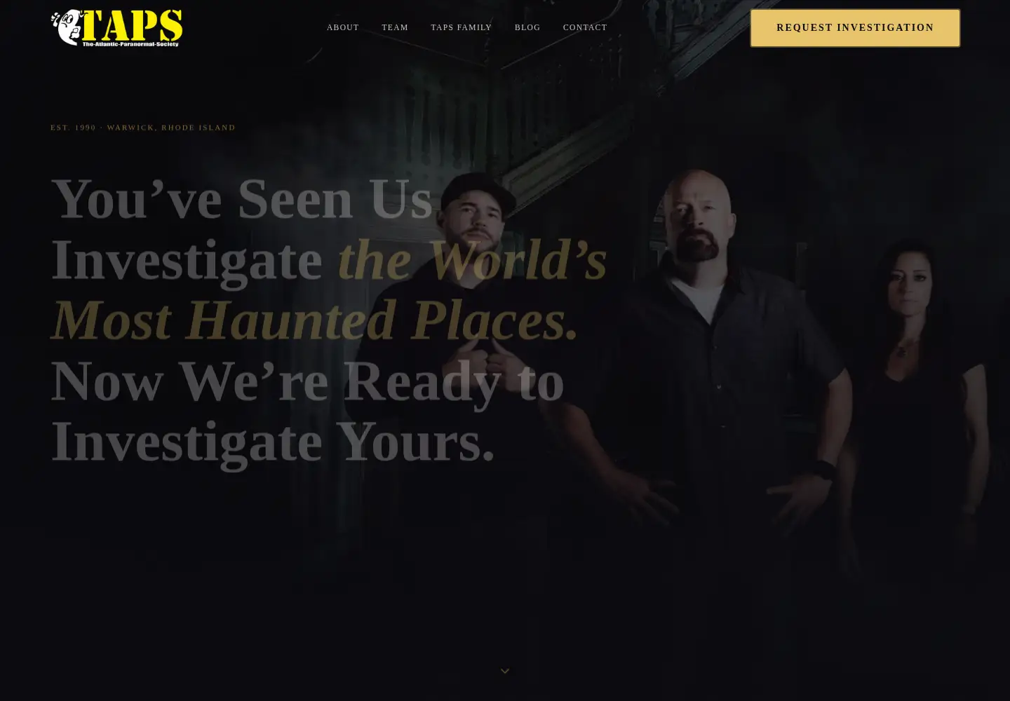 Screenshot of the-atlantic-paranormal-society.com