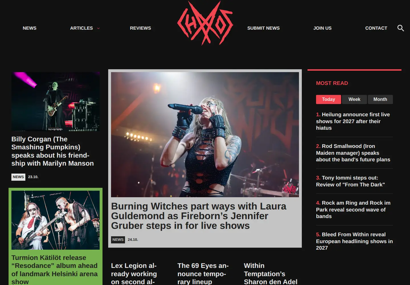 Screenshot of chaoszine.net