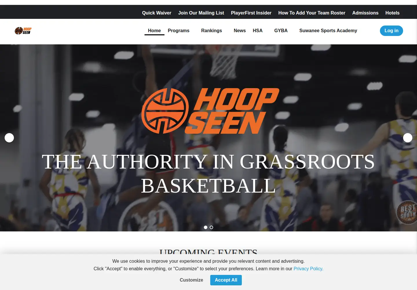 Screenshot of hoopseen.com