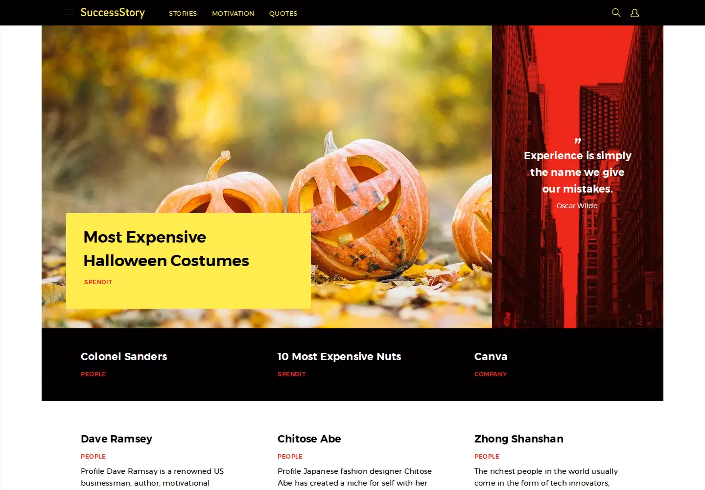 Screenshot of successstory.com