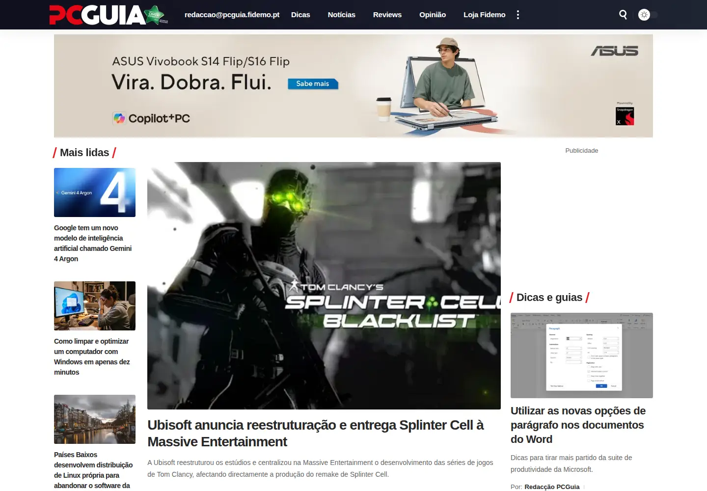Screenshot of pcguia.pt