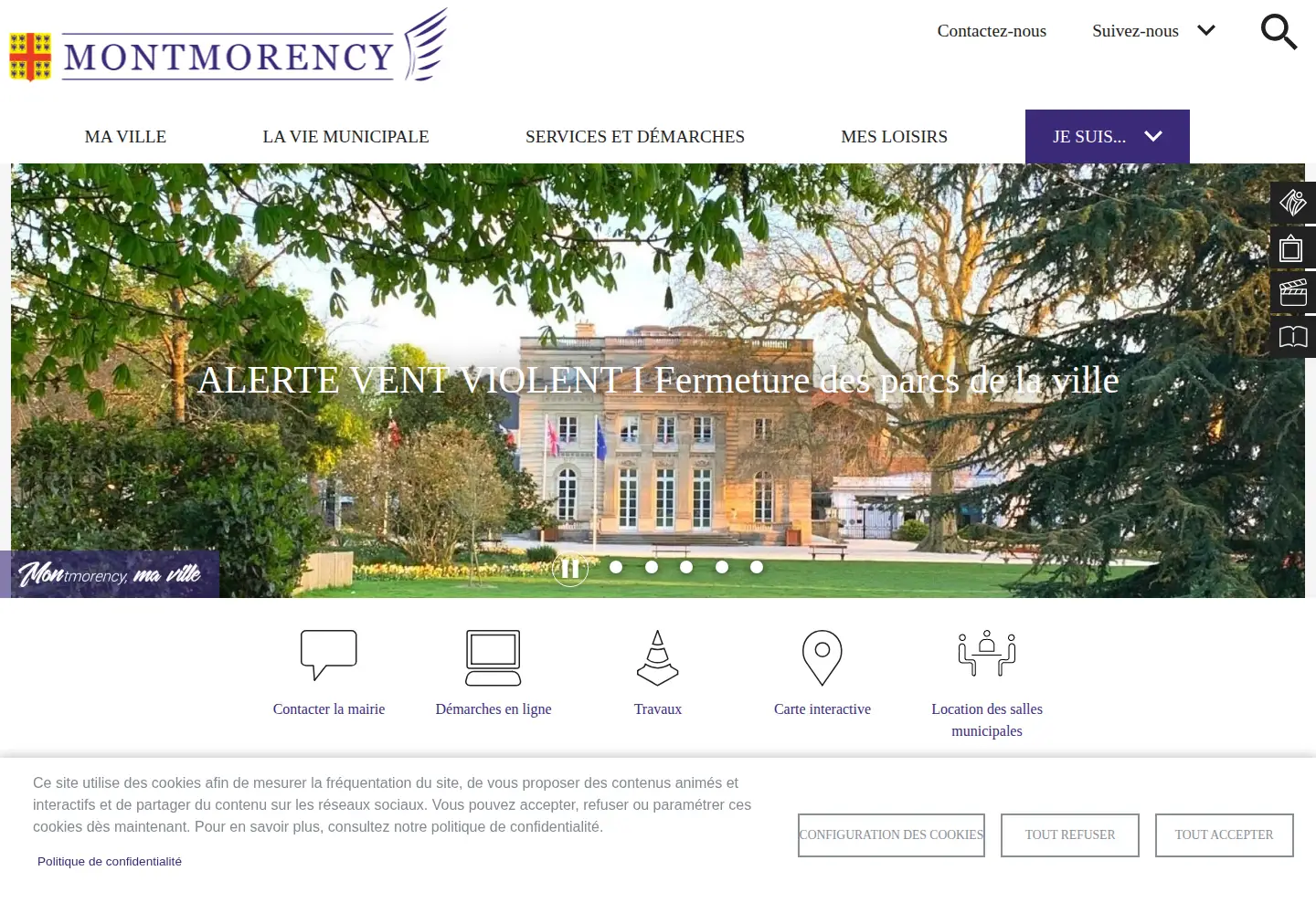 Screenshot of ville-montmorency.fr