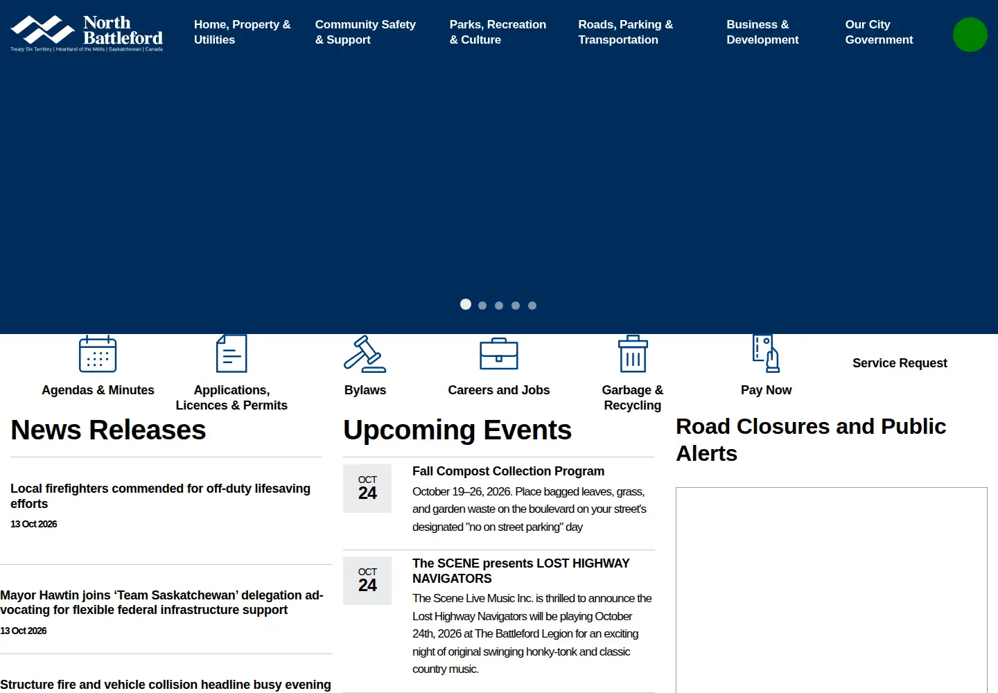 Screenshot of cityofnb.ca
