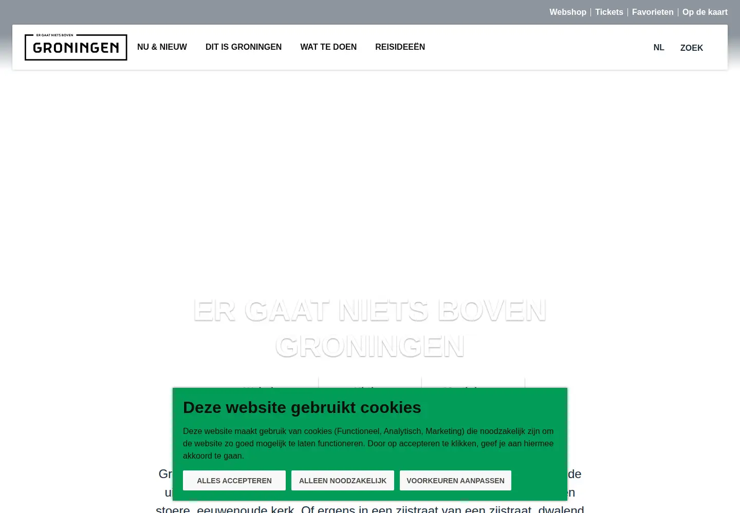 Captured homepage of visitgroningen.nl in the current scan
