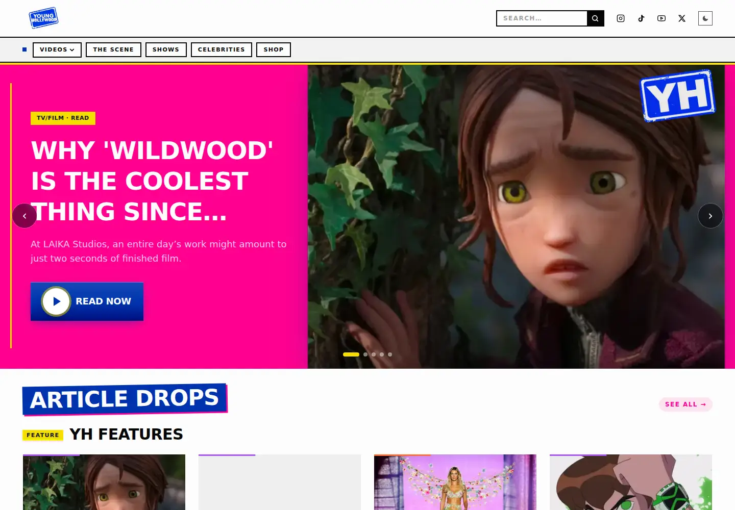 Screenshot of younghollywood.com