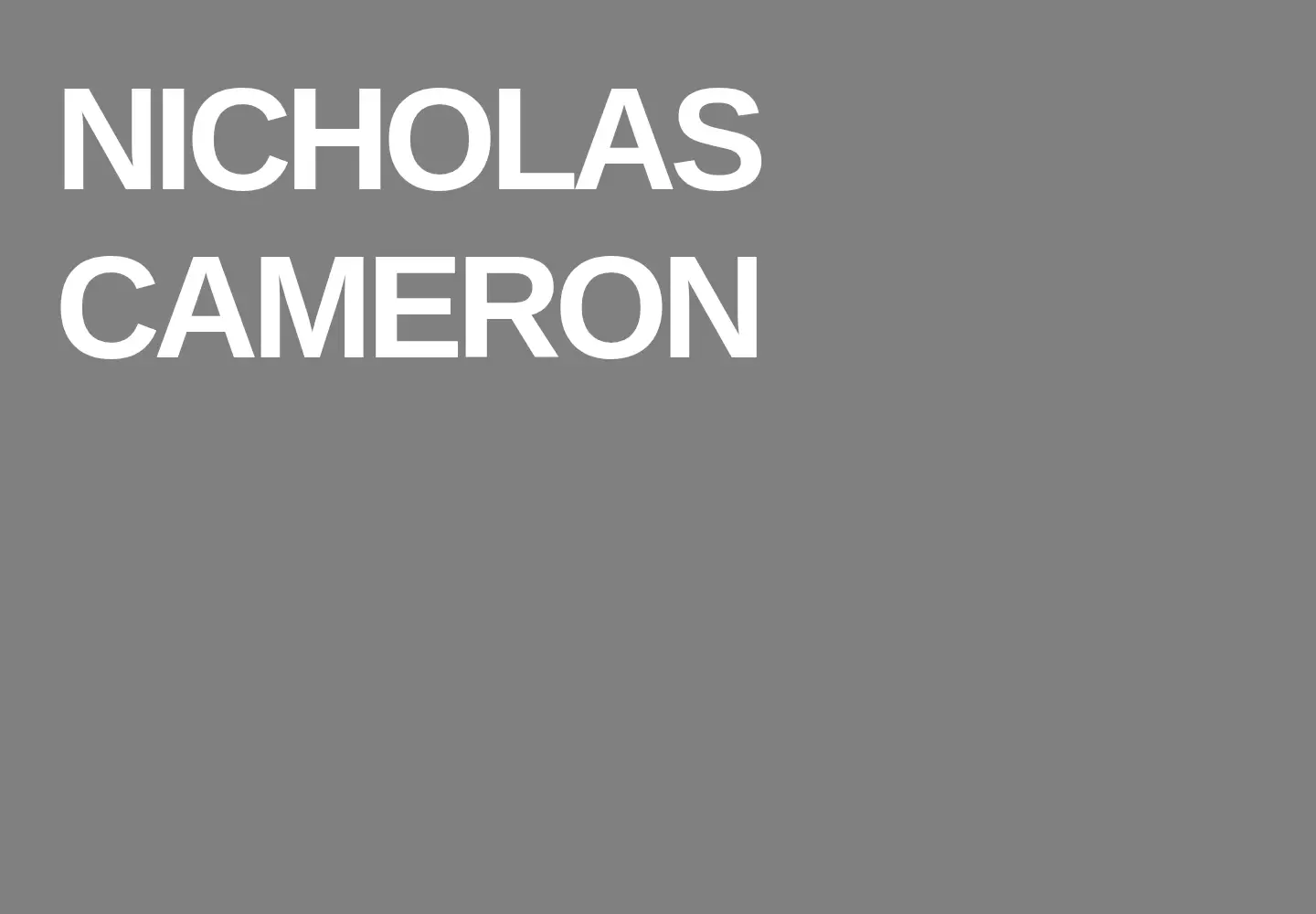 Captured homepage of ncameron.org in the current scan