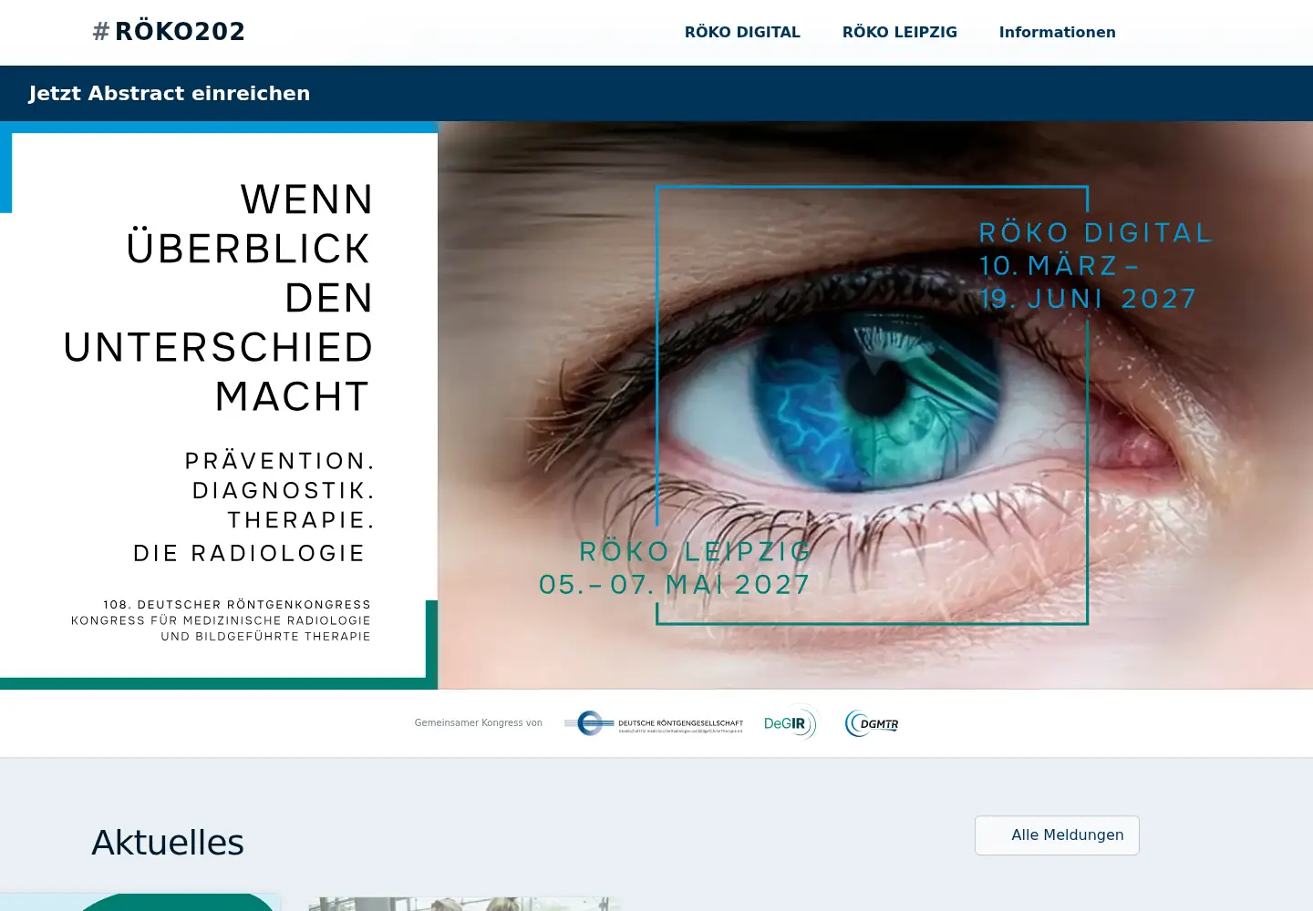 Screenshot of roentgenkongress.de