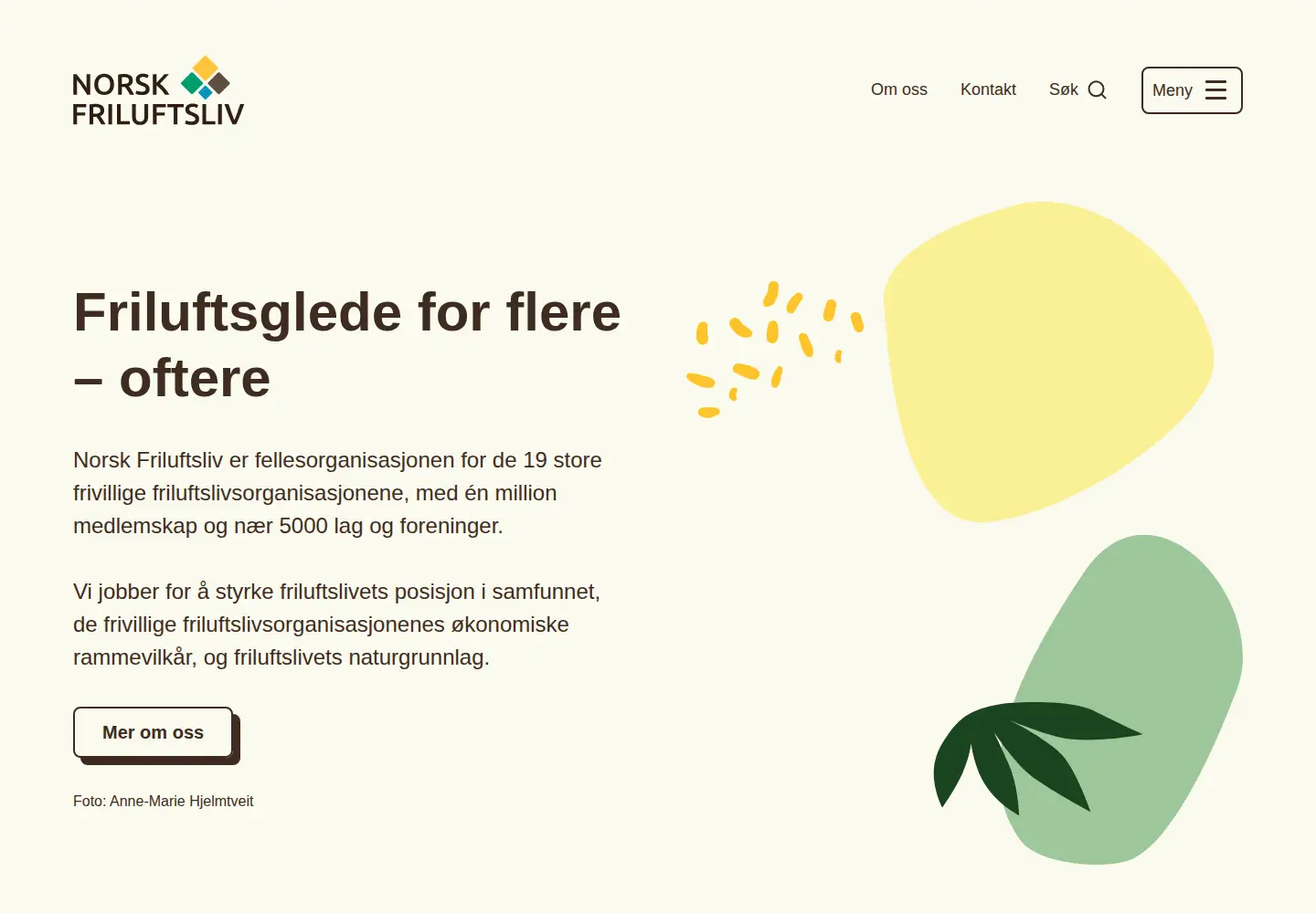 Screenshot of norskfriluftsliv.no