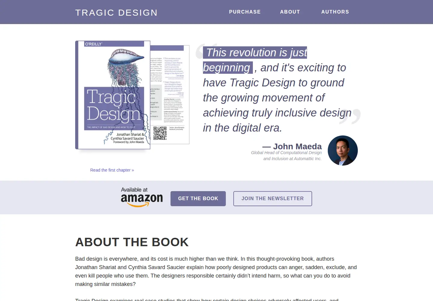 Captured homepage of tragicdesign.com in the current scan