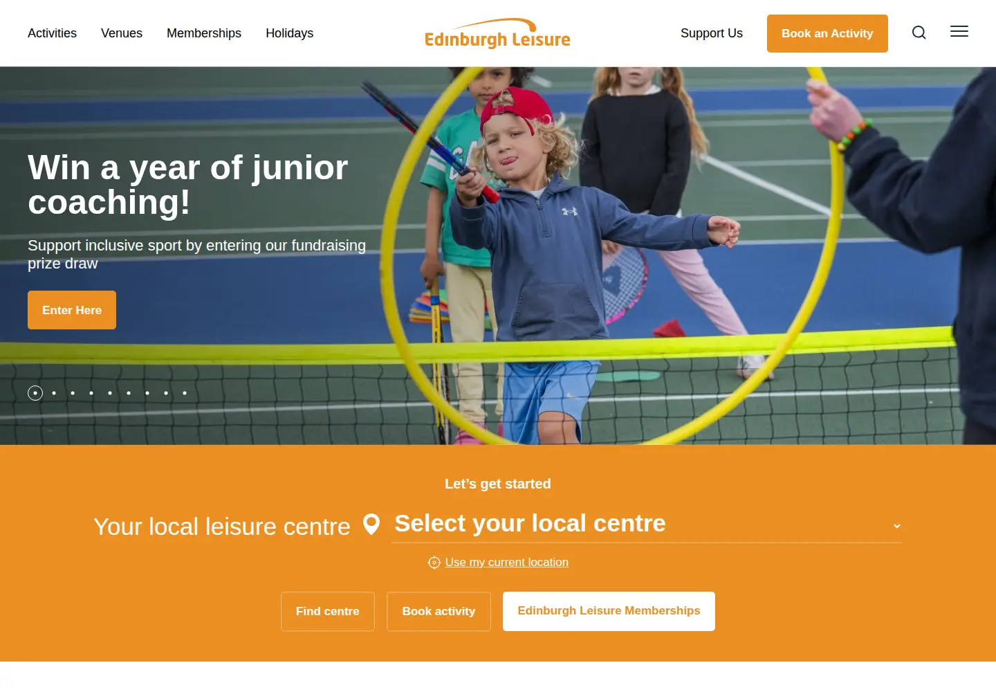 Screenshot of edinburghleisure.co.uk
