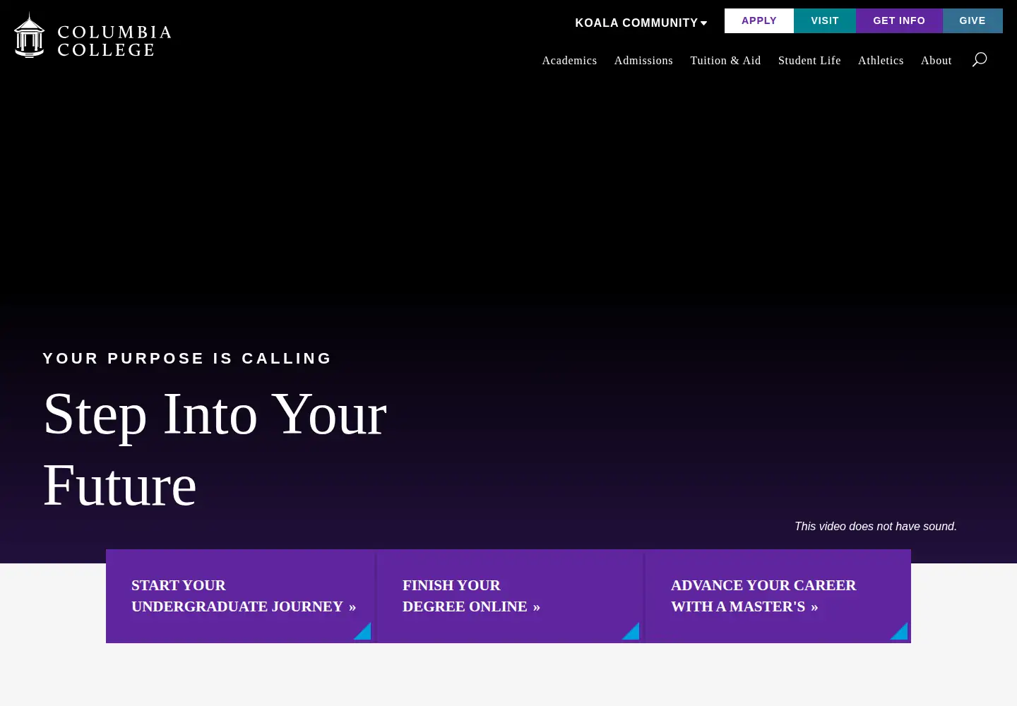 Screenshot of columbiasc.edu