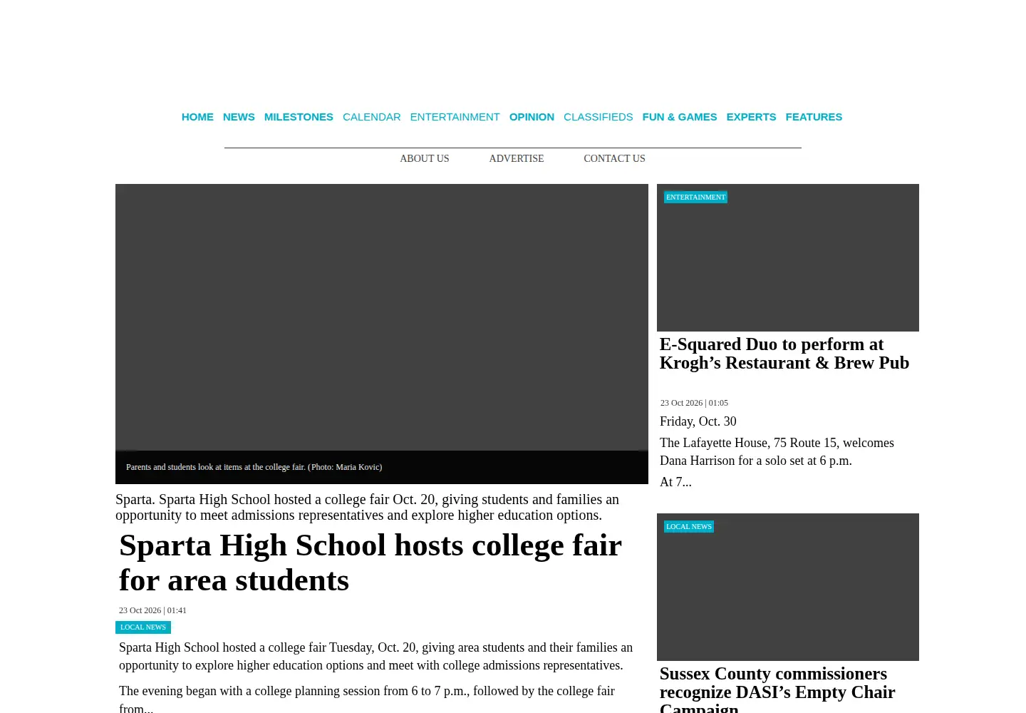 Screenshot of spartaindependent.com