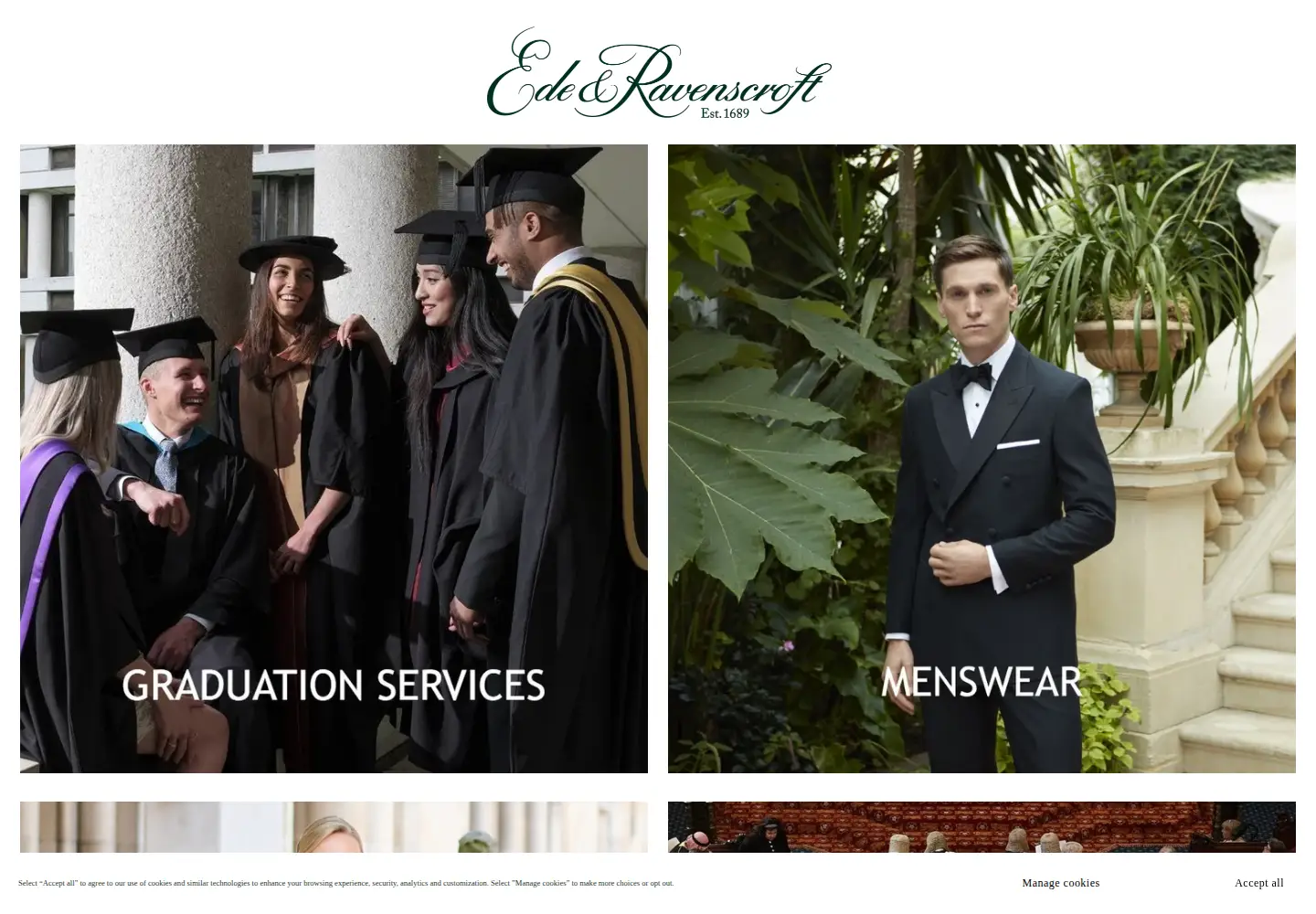 Screenshot of edeandravenscroft.com