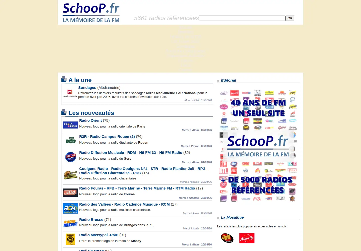 Screenshot of schoop.fr
