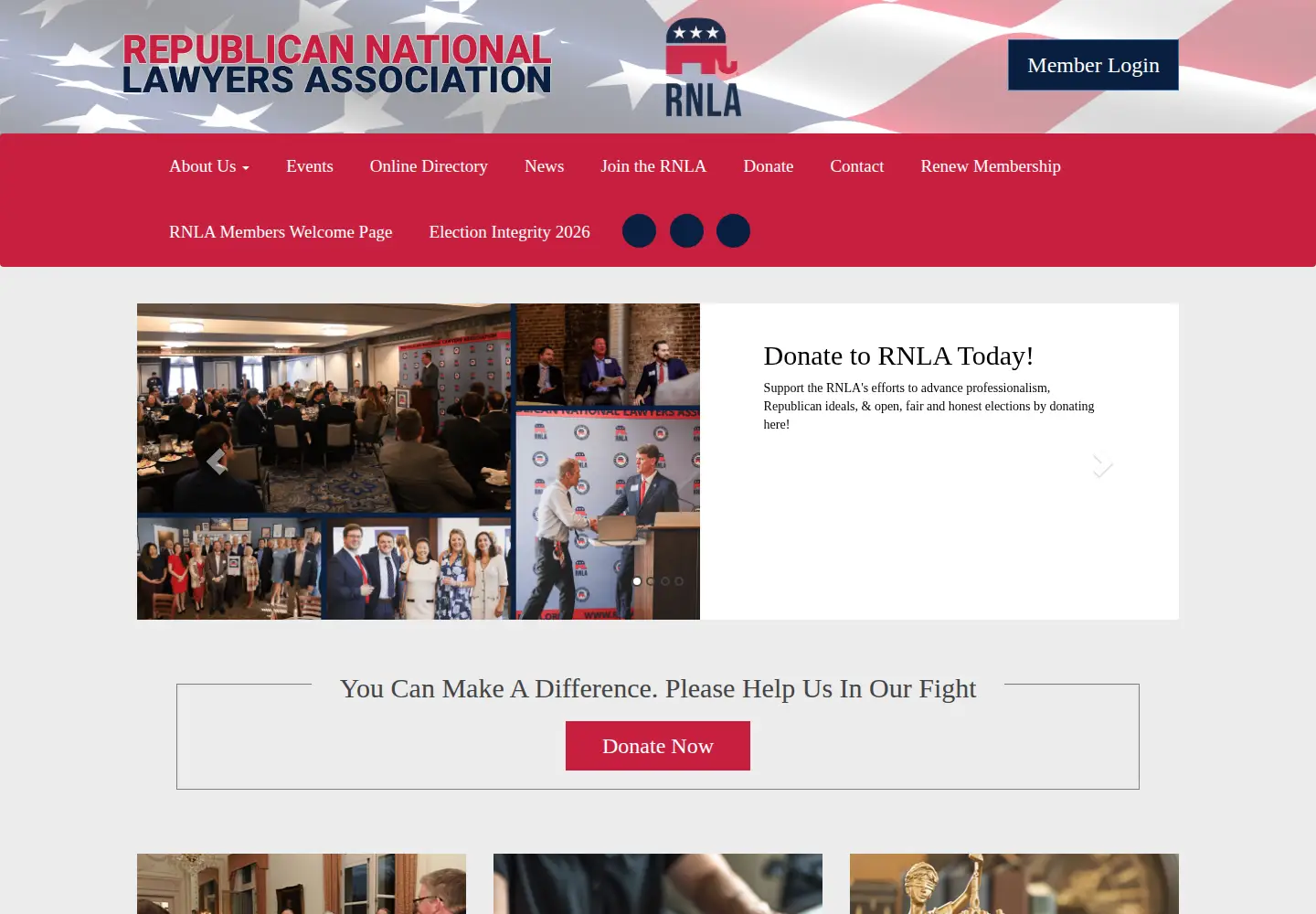 Captured homepage of rnla.org in the current scan
