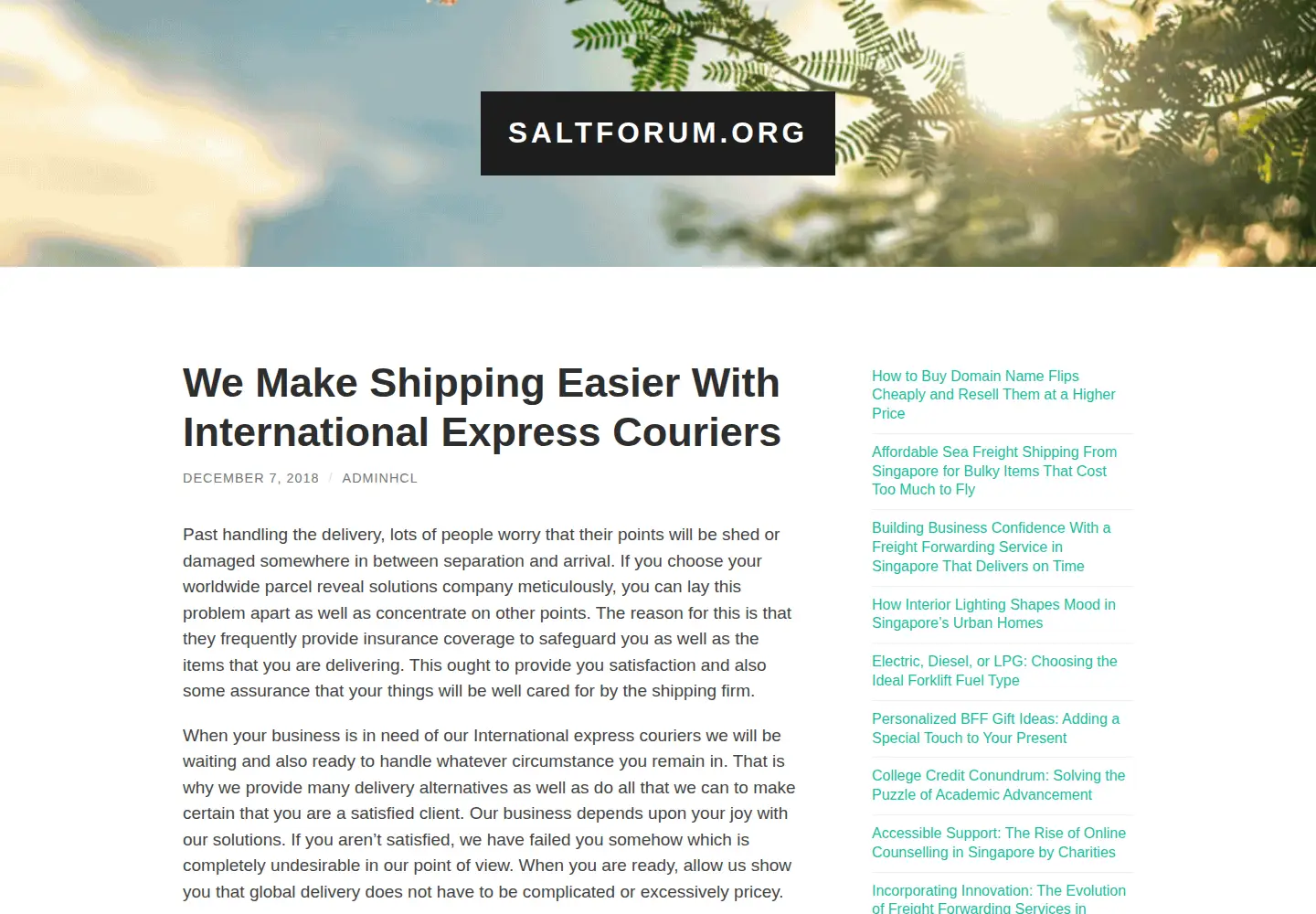 Screenshot of saltforum.org