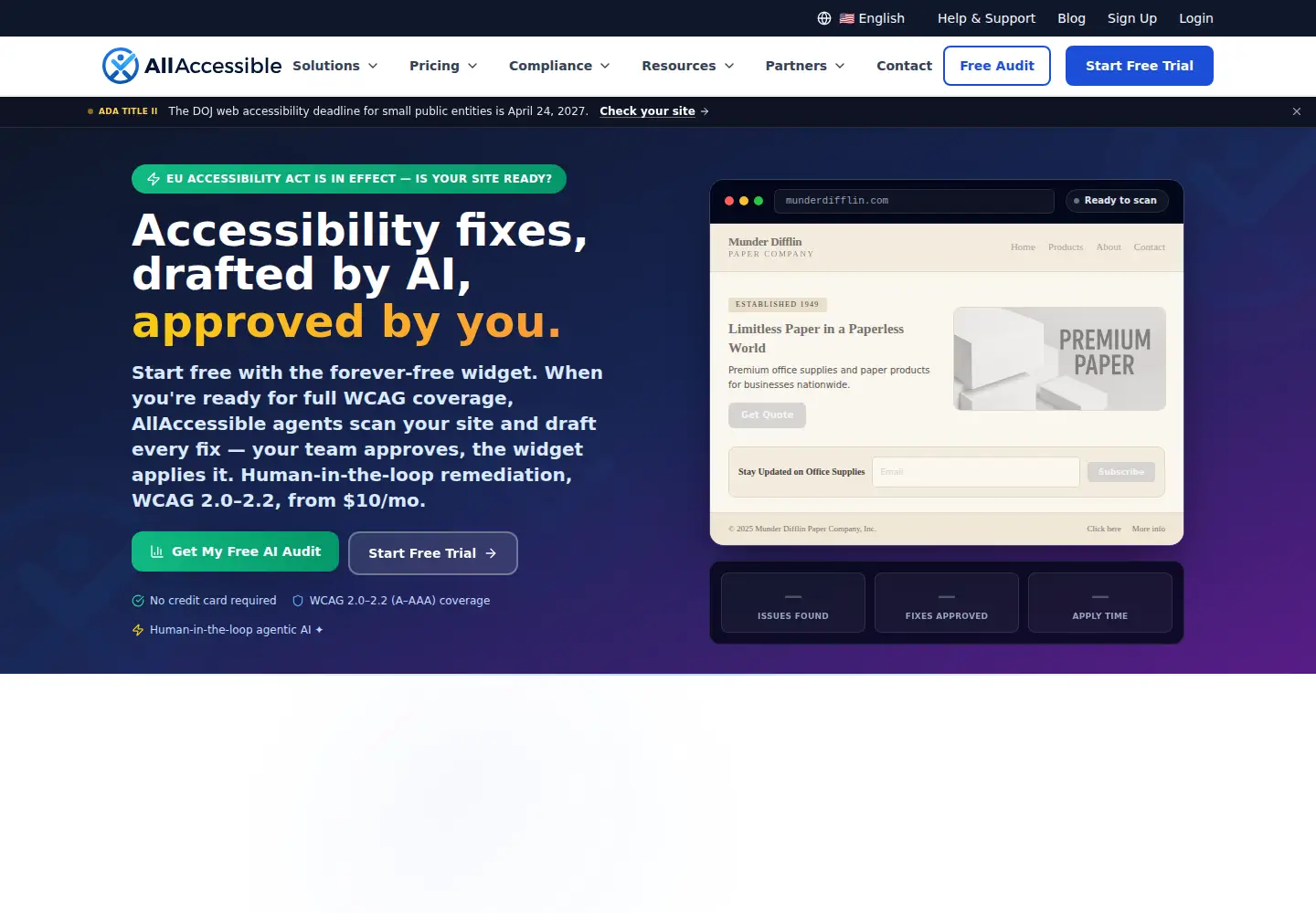 Screenshot of allaccessible.org