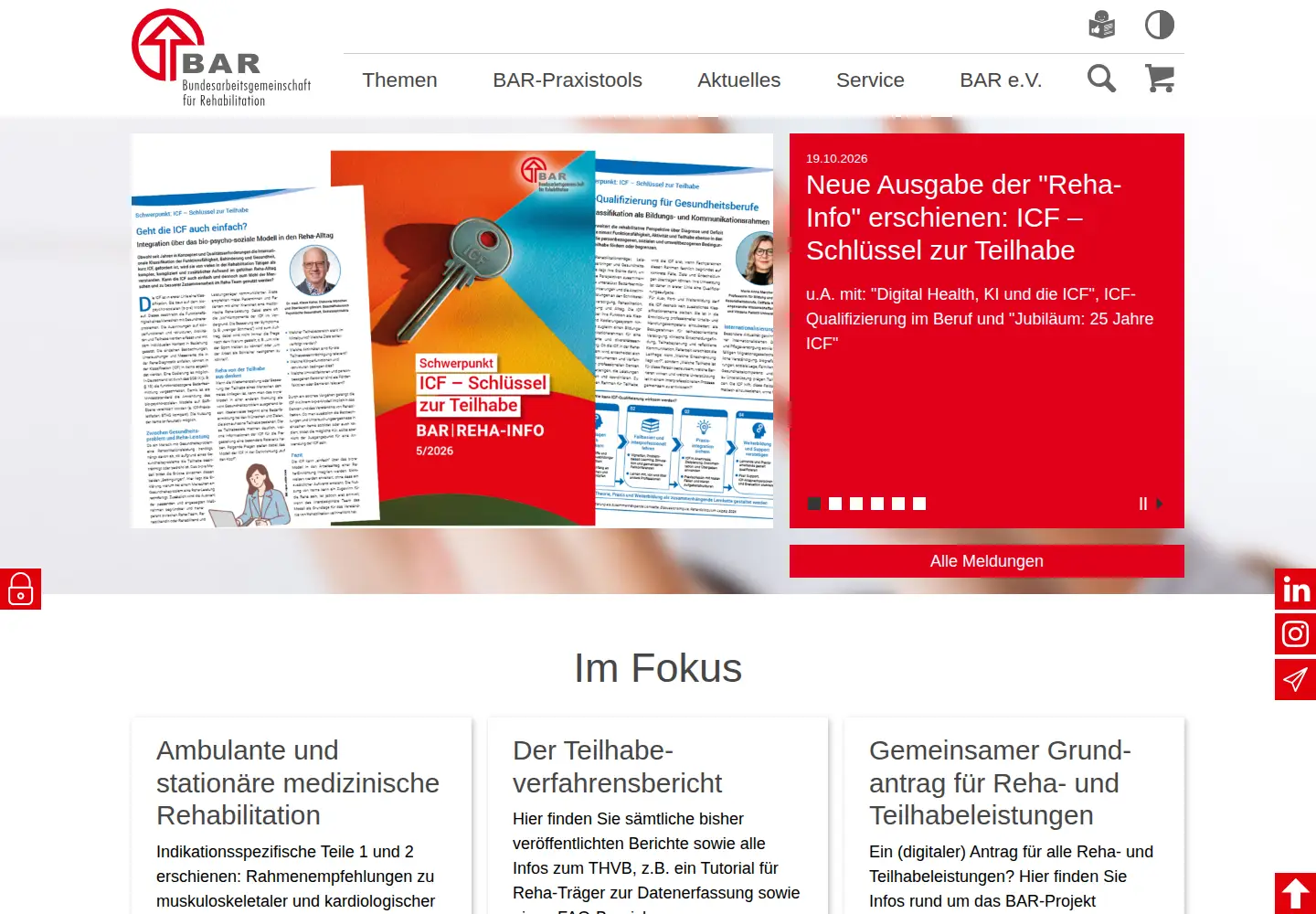 Captured homepage of bar-frankfurt.de in the current scan