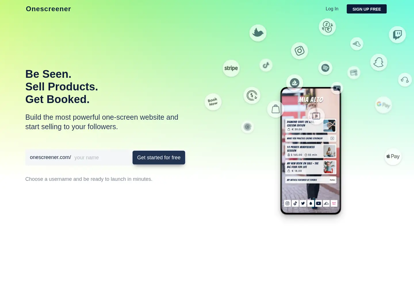 Screenshot of onescreener.com