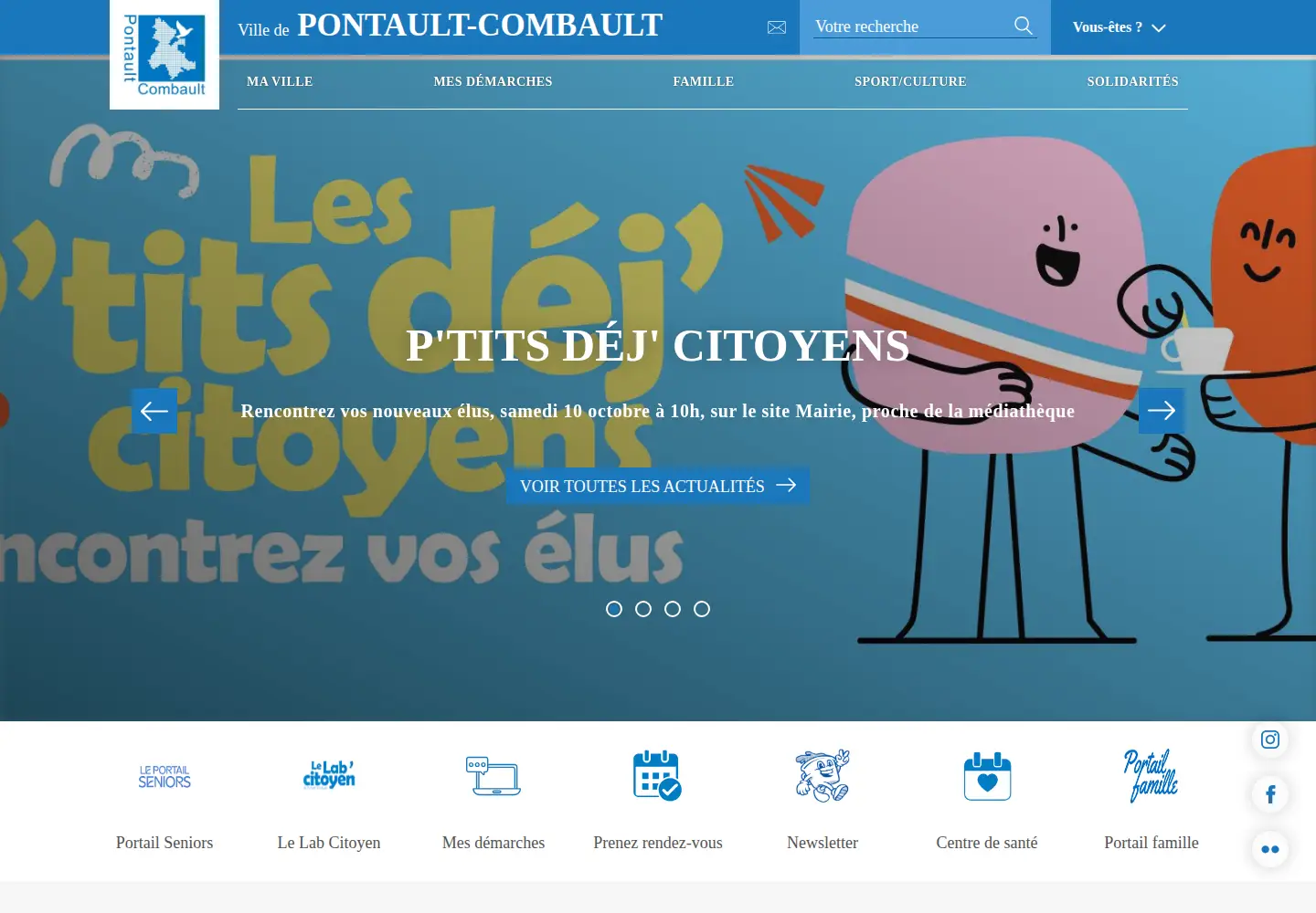 Screenshot of pontault-combault.fr