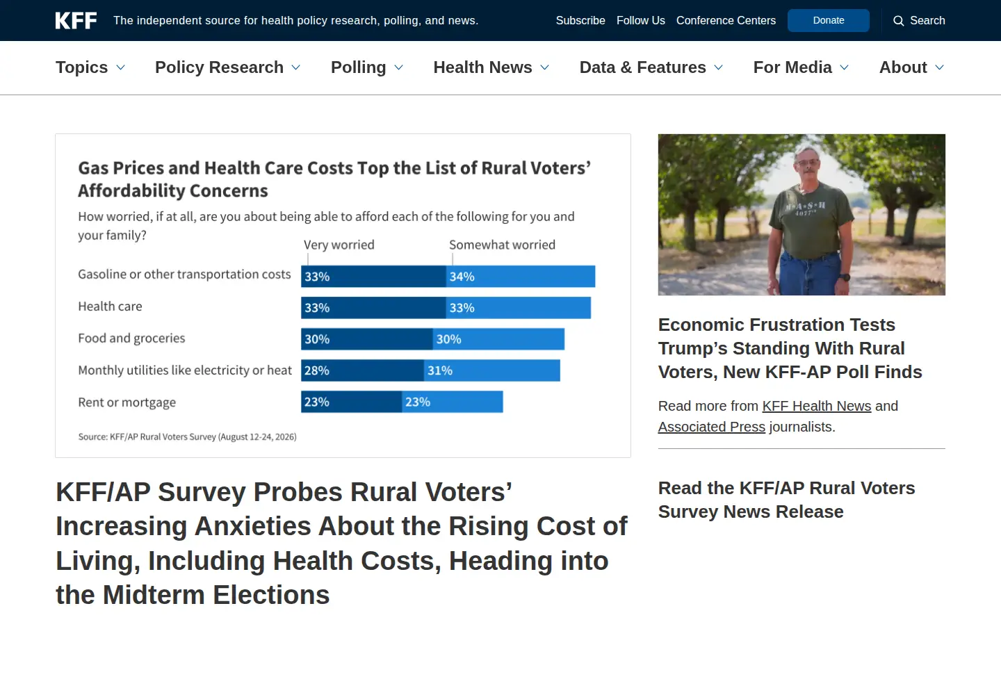 Screenshot of kff.org