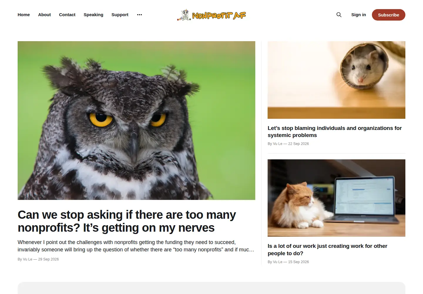Screenshot of nonprofitaf.com