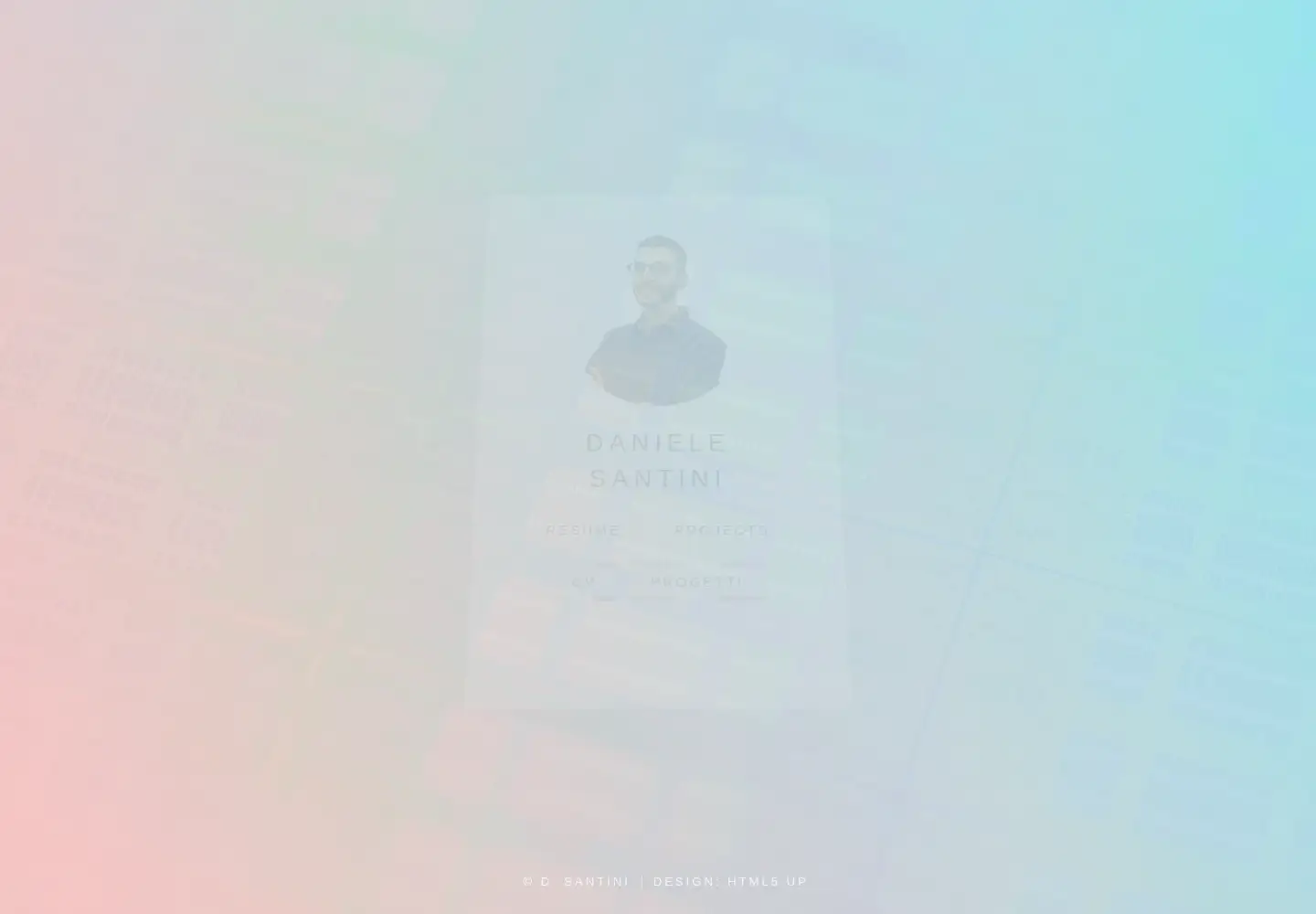 Captured homepage of dsantini.it in the current scan