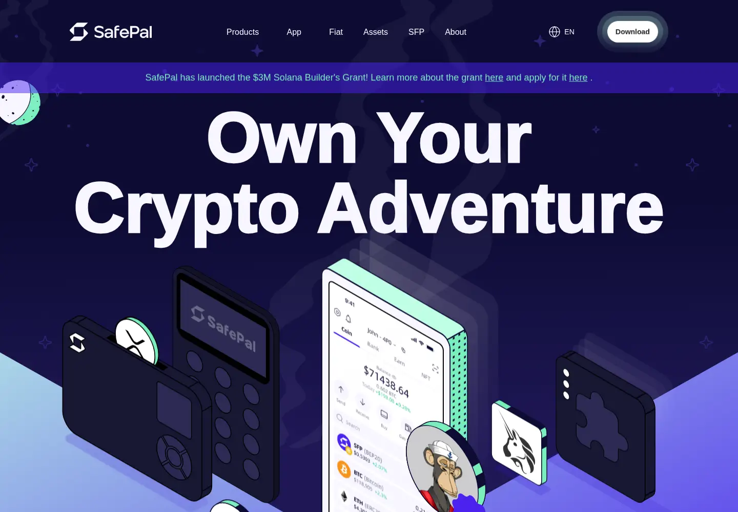 Screenshot of safepal.com