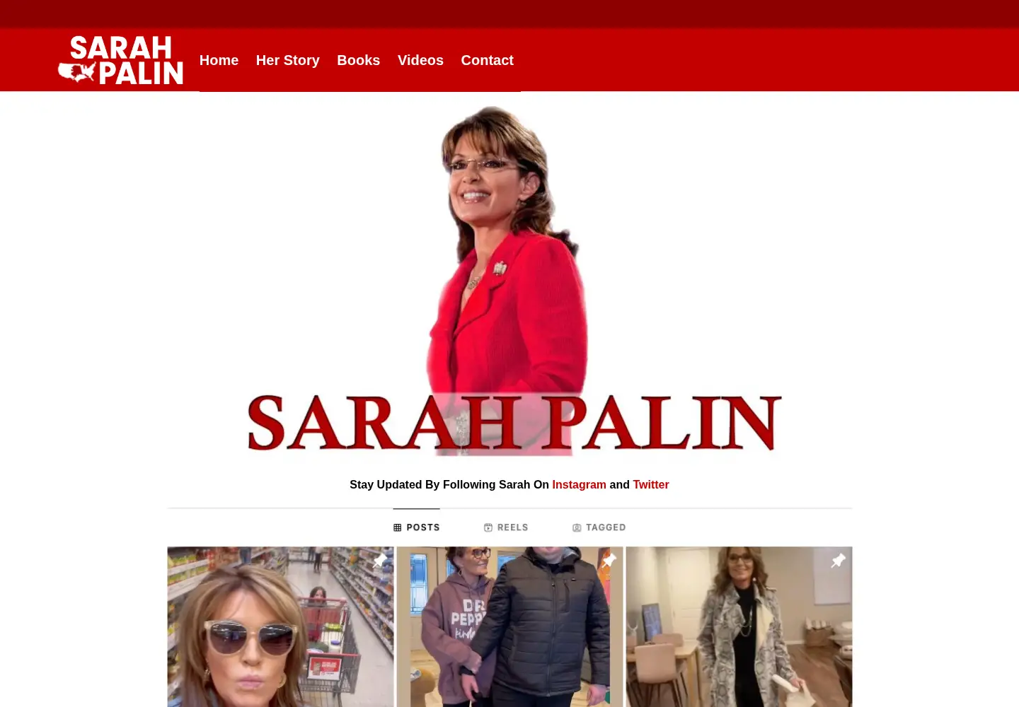 Screenshot of sarahpalin.com
