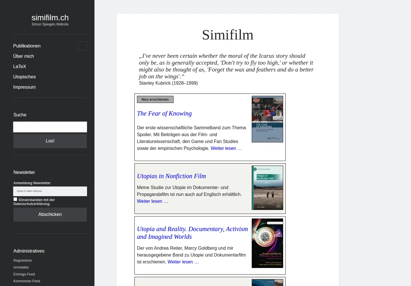 Screenshot of simifilm.ch