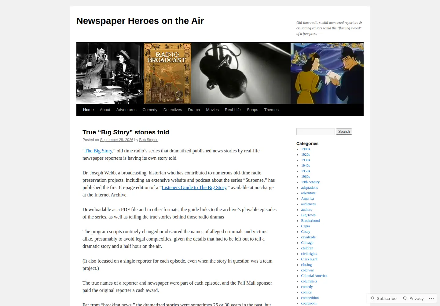 Captured homepage of jheroes.com in the current scan