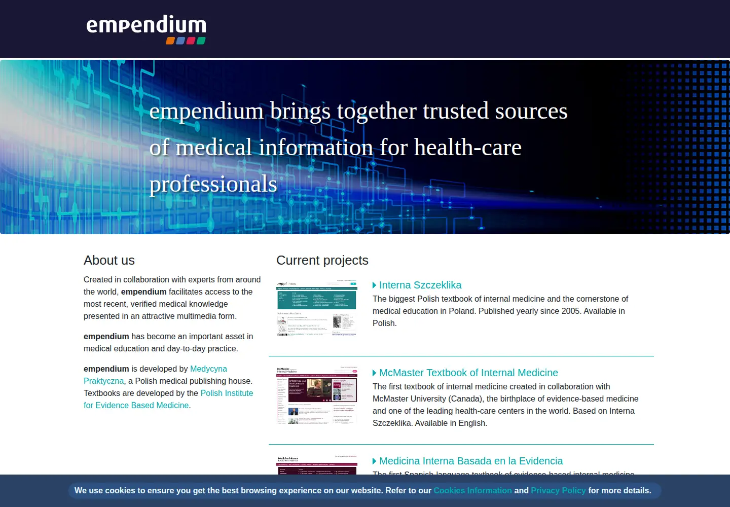 Screenshot of empendium.com