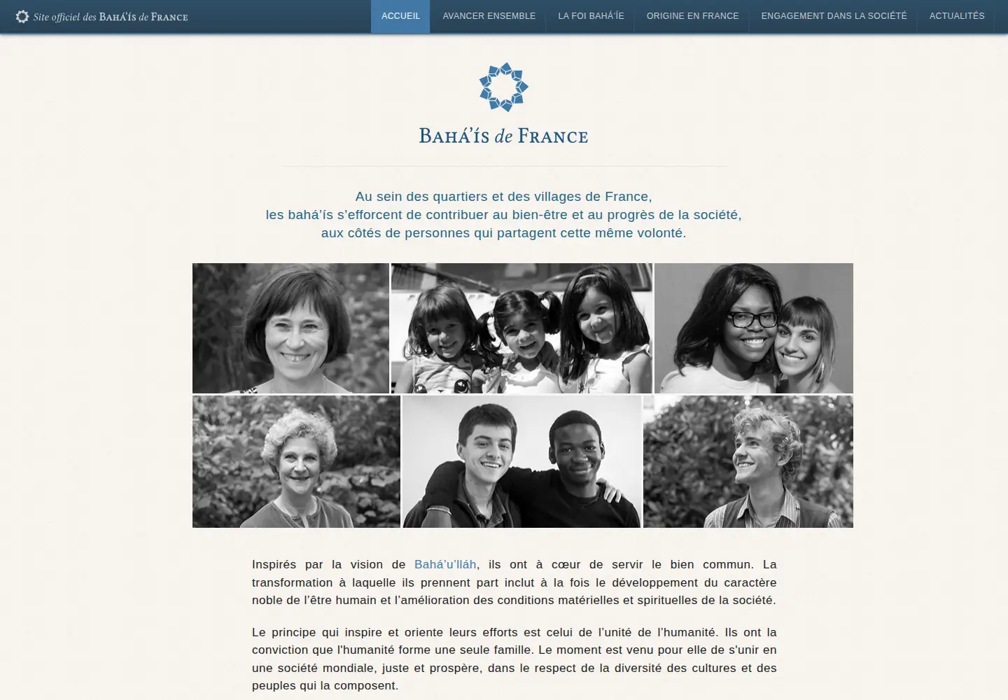 Screenshot of bahai.fr